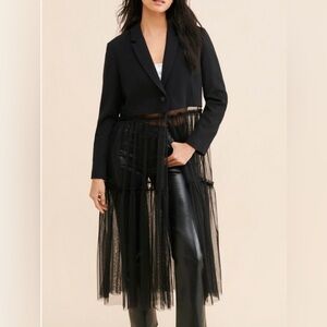 Anthropologie Tulle Mix Duster